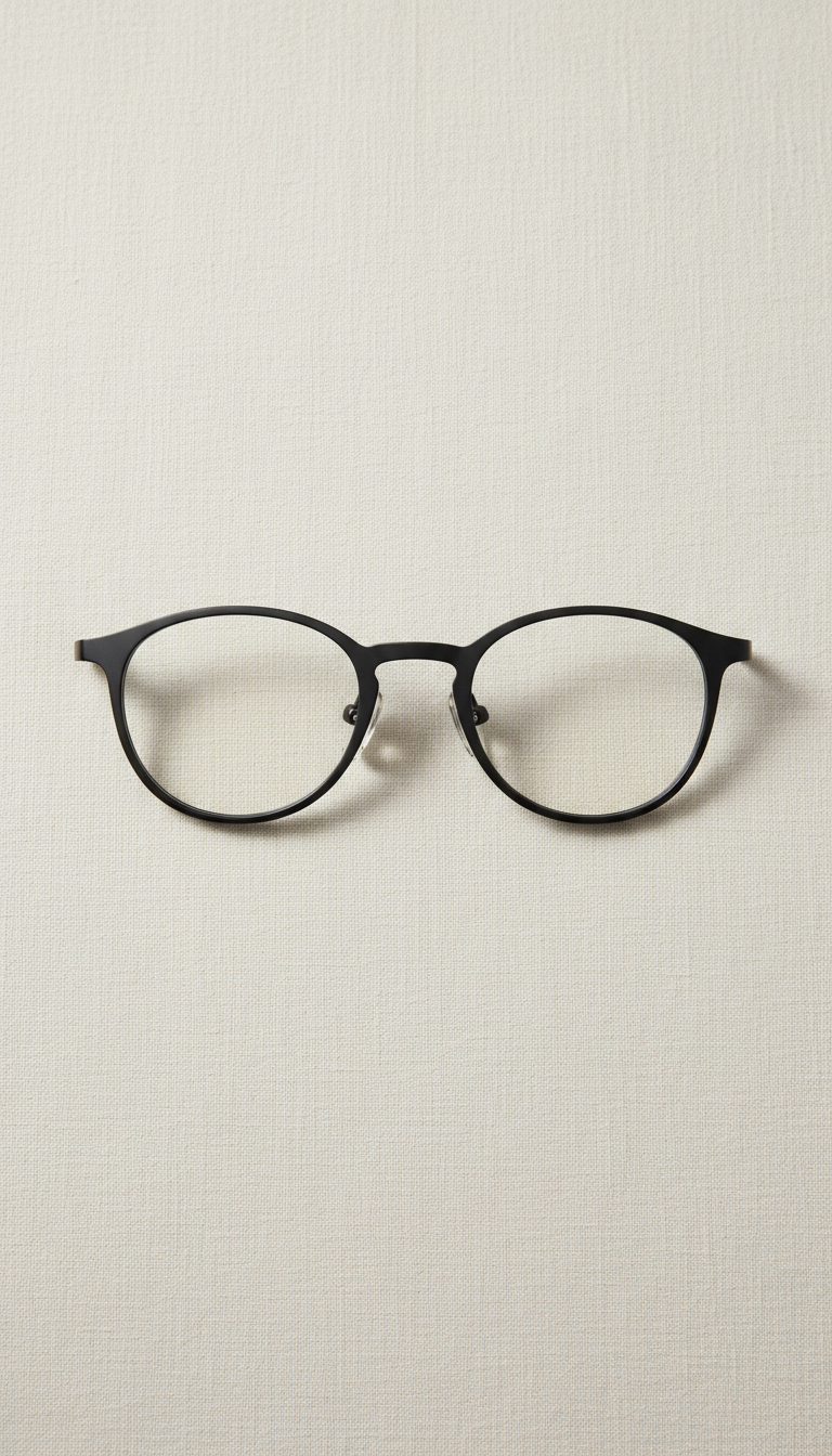 Smoky Black Titanium Round Frames