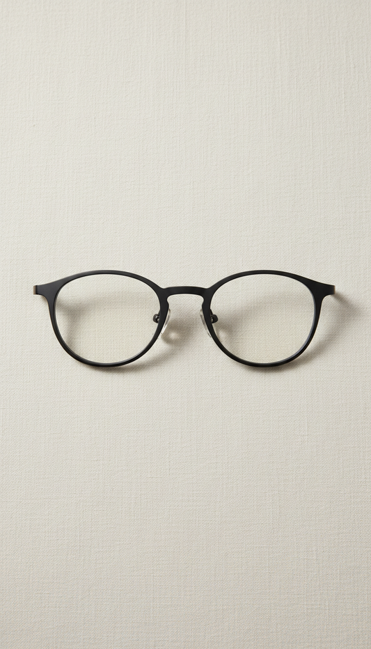 Smoky Black Titanium Round Frames